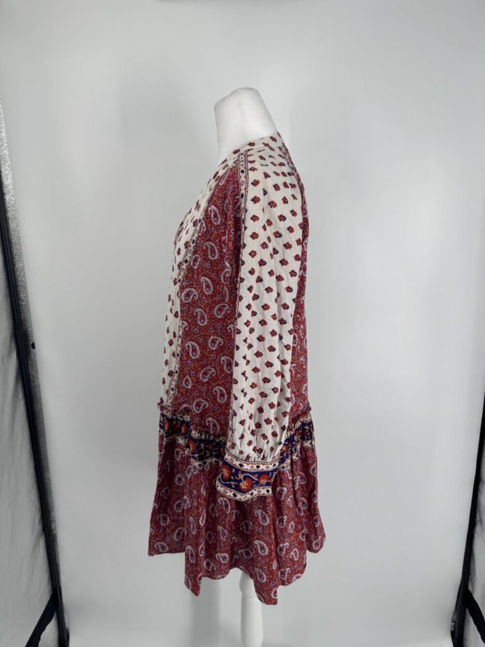 Veronica Beard Jesila Paisely Cotton Mini Dress Size S - Picture 8 of 12